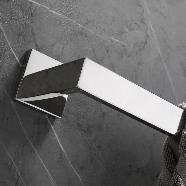 Bath Towel Bar,SUS304 Stainless Steel Towel Rack for Bathroom,Bathroom Accessories Towel Rod Heavy Duty Wall Mounted Towel Holder (Chrome)