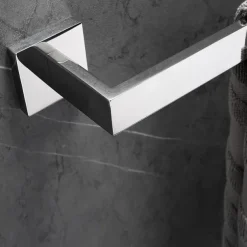 Bath Towel Bar,SUS304 Stainless Steel Towel Rack for Bathroom,Bathroom Accessories Towel Rod Heavy Duty Wall Mounted Towel Holder (Chrome)