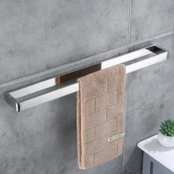 Bathroom Accessory Set 304 Stainless Steel 3-Piece Towel Rack Towel Ring Toilet Paper RackBright Silvery