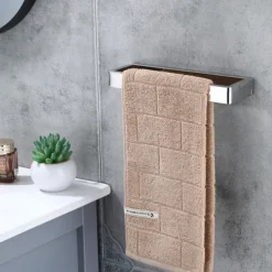 Bathroom Accessory Set 304 Stainless Steel 3-Piece Towel Rack Towel Ring Toilet Paper RackBright Silvery