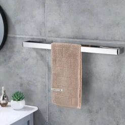 Bathroom Accessory Set 304 Stainless Steel 3-Piece Towel Rack Towel Ring Toilet Paper RackBright Silvery