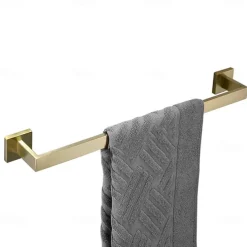 Bathroom Accessory Set / Towel Bar / Toilet Paper Holder New Design / Creative Contemporary / Modern Stainless Steel / Low-carbon Steel / Metal 4pcs - Bathroom 1-Towel Bar Wall Mounted