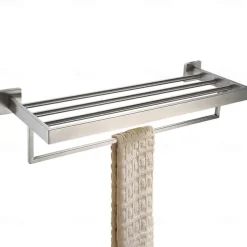 Bathroom Accessory Set / Towel Bar / Toilet Paper Holder New Design / Creative / Multifunction Contemporary / Traditional Stainless Steel + A Grade ABS / Stainless Steel / Metal 4pcs - Bathroom Wall