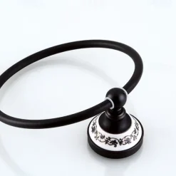 Bathroom Accessory Set Antique Brass 3pcs Include Toilet Paper Holders Robe Hook and Tower Ring Oil-rubbed Bronze