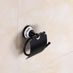 Bathroom Accessory Set Antique Brass 3pcs Include Toilet Paper Holders Robe Hook and Tower Ring Oil-rubbed Bronze