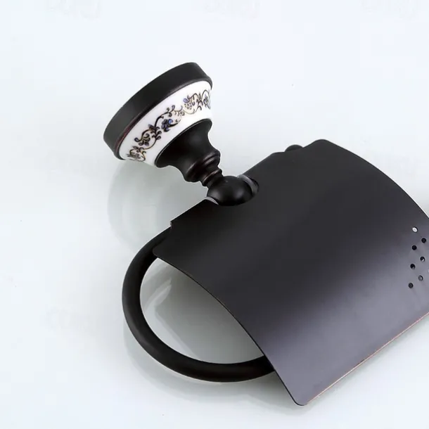 Bathroom Accessory Set Antique Brass 3pcs Include Toilet Paper Holders Robe Hook and Tower Ring Oil-rubbed Bronze