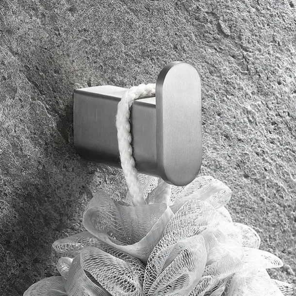 Bathroom Accessory Set Brushed Stainless Steel Include Robe Hook, Towel Bar, Toilet Paper Holder with Mobile Phone Storage Shelf, Towel Holder and Roll Paper Shelf 1or3pcs