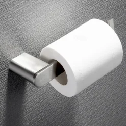 Bathroom Accessory Set Brushed Stainless Steel Include Robe Hook, Towel Bar, Toilet Paper Holder with Mobile Phone Storage Shelf, Towel Holder and Roll Paper Shelf 1or3pcs