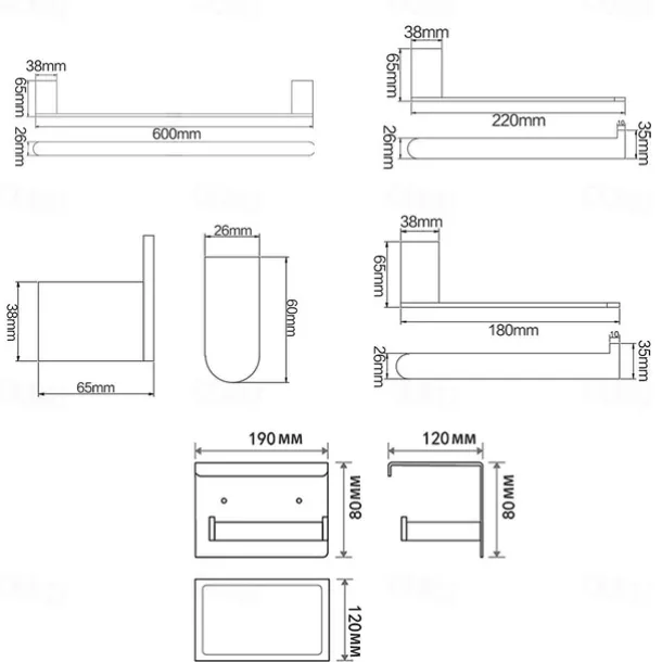 Bathroom Accessory Set Brushed Stainless Steel Include Robe Hook, Towel Bar, Toilet Paper Holder with Mobile Phone Storage Shelf, Towel Holder and Roll Paper Shelf 1or3pcs