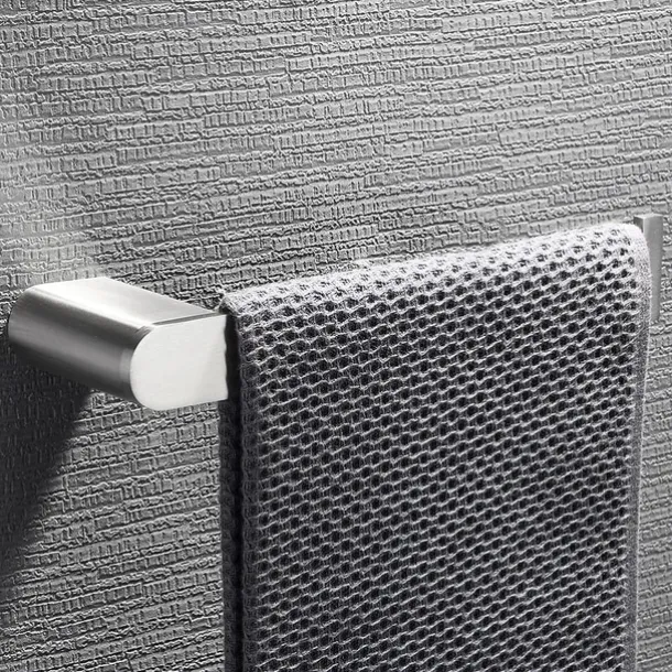 Bathroom Accessory Set Brushed Stainless Steel Include Robe Hook, Towel Bar, Toilet Paper Holder with Mobile Phone Storage Shelf, Towel Holder and Roll Paper Shelf 1or3pcs