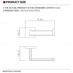 Bathroom Accessory Set Contemporary Stainless Steel Contain with Tower Rack Toilet Paper Holder and 2 Robe Hooks Bathroom Wall Mounted Matte Black 4pcs