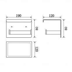 Bathroom Accessory Set Include Toilet Paper Holder/Bathroom Shelf and 2 Robe Hooks Multifunction Stainless Steel Silvery 4pcs