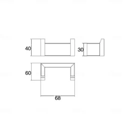 Bathroom Accessory Set Include Towel Bar / Toilet Paper Holder and Robe Hook New Design Stainless Steel Material Wall Mounted Matte Black 4pcs