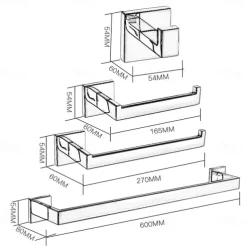 Bathroom Accessory Set New Design / Creative Contemporary / Modern Metal 4pcs - Bathroom Wall Mounted