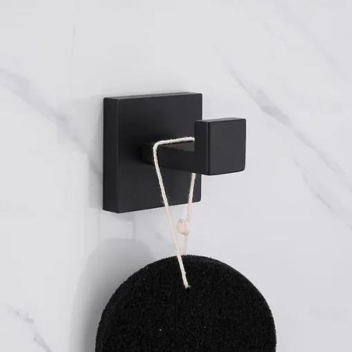 Bathroom Accessory Set New Design Include Robe Hook Toilet Paper Holder and Towel Rack Antique Wall Mounted Matte Black 3pcs