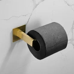 Bathroom Accessory Set Stainless Steel New Design Include Toilet Paper Holder and Robe Hooks Self-adhesive Wall Mounted 1 set