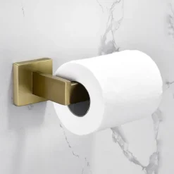 Bathroom Accessory Set Stainless Steel Include Single Towel Bar Toilet Paper Holder Robe Hook and Towel Shelf Wall Mounted Golden 1 or 3 or 4 pcs