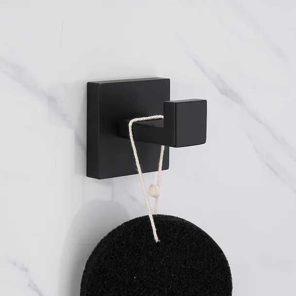 Bathroom Accessory Set Stainless Steel Include Towel Bar/Robe Hook/Toilet Paper Holder/Bathroom Tower Rack Matte Black 1or3or4pcs