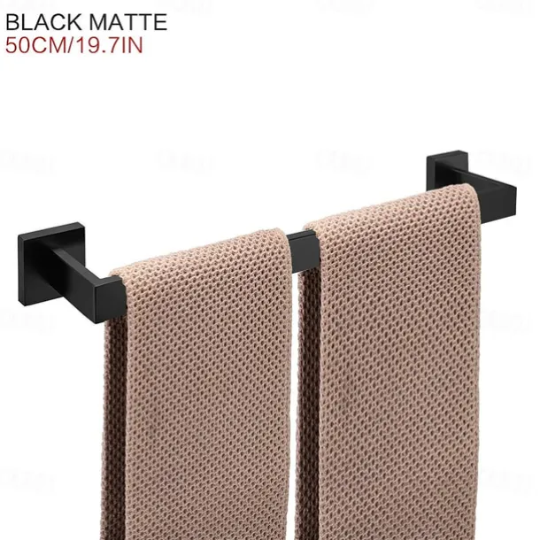 Bathroom Accessory Set Stainless Steel Include Towel Bar/Robe Hook/Toilet Paper Holder/Bathroom Tower Rack Matte Black 1or3or4pcs