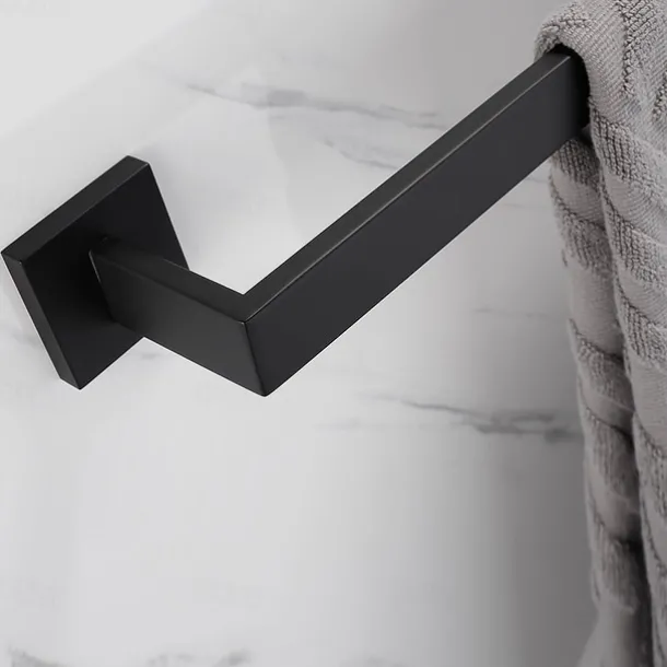 Bathroom Accessory Set Stainless Steel Include Towel Bar/Robe Hook/Toilet Paper Holder/Bathroom Tower Rack Matte Black 1or3or4pcs