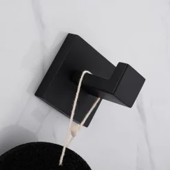 Bathroom Accessory Set Stainless Steel Include Towel Bar/Robe Hook/Toilet Paper Holder/Bathroom Tower Rack Matte Black 1or3or4pcs