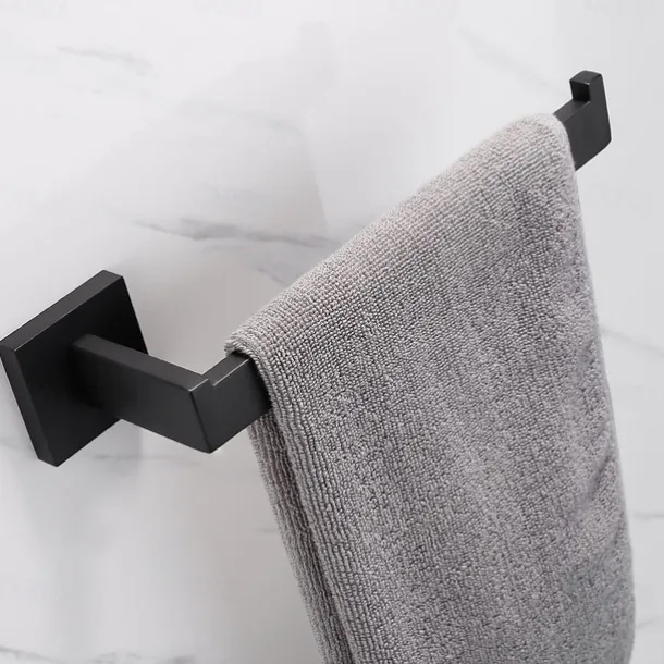 Bathroom Accessory Set Stainless Steel Include Towel Bar/Robe Hook/Toilet Paper Holder/Bathroom Tower Rack Matte Black 1or3or4pcs