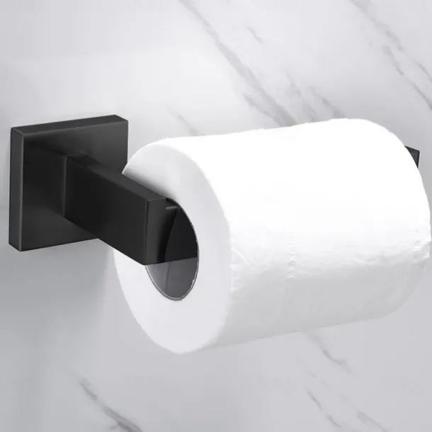 Bathroom Accessory Set Stainless Steel Include Towel Bar/Robe Hook/Toilet Paper Holder/Bathroom Tower Rack Matte Black 1or3or4pcs