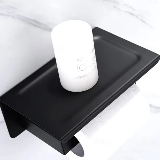 Bathroom Accessory Set Stainless Steel Include Towel Bar/Robe Hook/Toilet Paper Holder/Bathroom Tower Rack Matte Black 1or3or4pcs