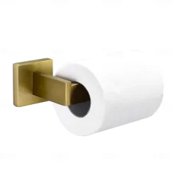 Bathroom Accessory Set,Brushed Golden Stainless Steel Wall Mounted Hardware Sets,Includeing 2 Robe Hooks, 1 Toilet Paper Holder,1 Towel Bar