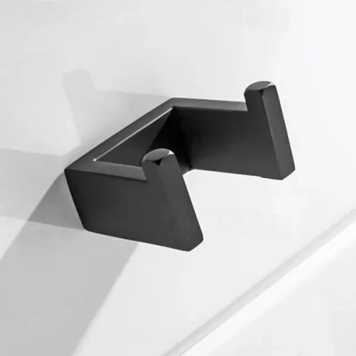 Bathroom Accessory Toilet Paper Holder / Robe Hook and Bathroom Single Towel Rod New Design Stainless Steel Wall Mounted Matte Black