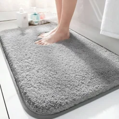 Bathroom Bath Mat Non-slip, Extra Soft and Absorbent Bath Rugs, Washable Non-Slip Carpet Mat for Bathroom Floor, Tub, Shower Room