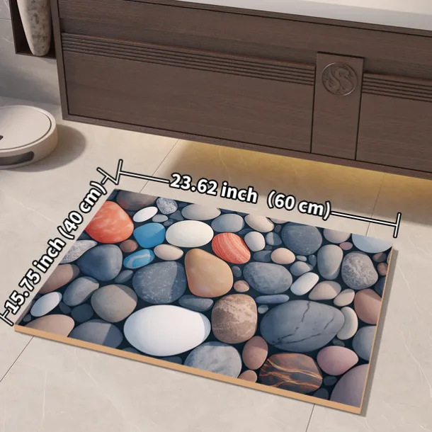 Bathroom Bath Mats Novelty Absorbent Bathroom Rug Polyester Non Slip