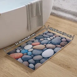 Bathroom Bath Mats Novelty Absorbent Bathroom Rug Polyester Non Slip