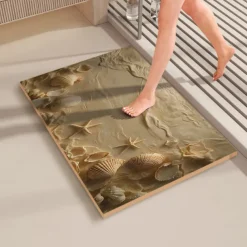 Bathroom Bath Mats Novelty Absorbent Bathroom Rug Polyester Non Slip