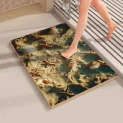 Bathroom Bath Mats Novelty Absorbent Bathroom Rug Polyester Non Slip