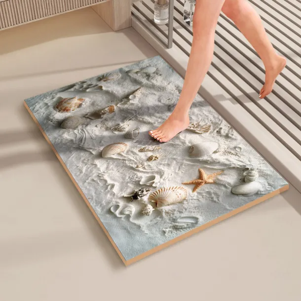 Bathroom Bath Mats Novelty Absorbent Bathroom Rug Polyester Non Slip