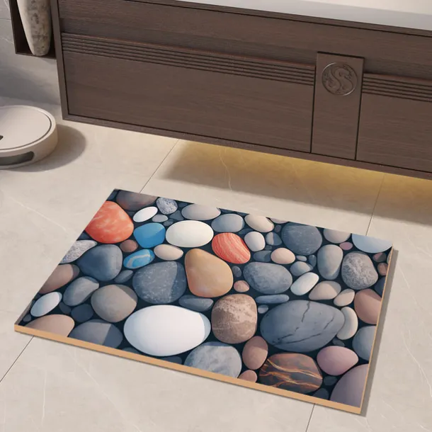 Bathroom Bath Mats Novelty Absorbent Bathroom Rug Polyester Non Slip