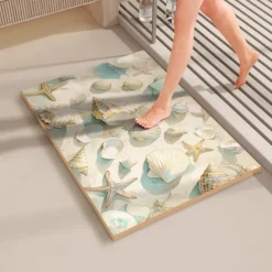 Bathroom Bath Mats Novelty Absorbent Bathroom Rug Polyester Non Slip