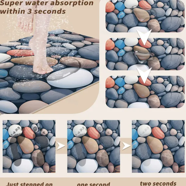 Bathroom Bath Mats Novelty Absorbent Bathroom Rug Polyester Non Slip