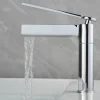 Bathroom Faucet Brass Brushed Gold Basin Faucet Mixer Tap Wash Basin Faucet Single Handle Hot Cold Lavotory Faucet