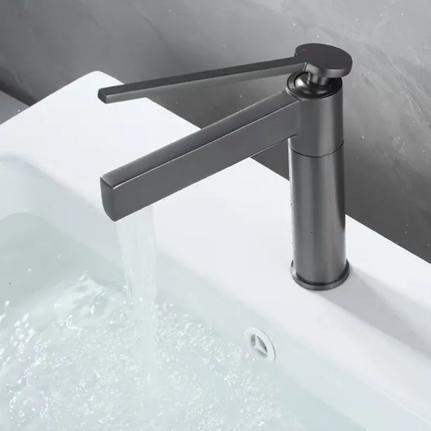 Bathroom Faucet Brass Brushed Gold Basin Faucet Mixer Tap Wash Basin Faucet Single Handle Hot Cold Lavotory Faucet