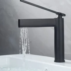 Bathroom Faucet Brass Brushed Gold Basin Faucet Mixer Tap Wash Basin Faucet Single Handle Hot Cold Lavotory Faucet