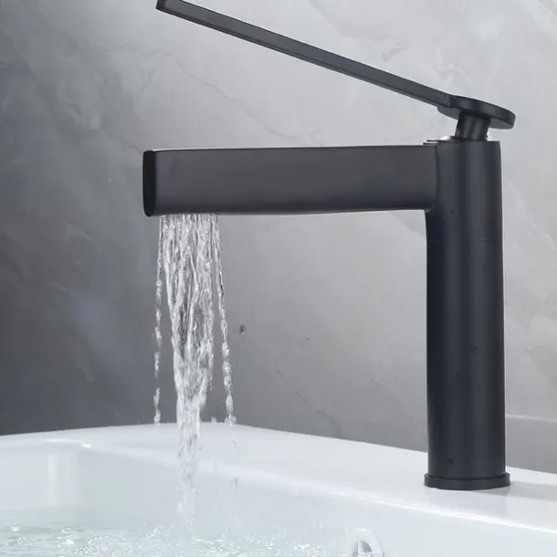 Bathroom Faucet Brass Brushed Gold Basin Faucet Mixer Tap Wash Basin Faucet Single Handle Hot Cold Lavotory Faucet