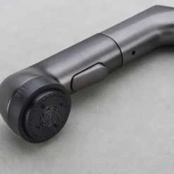 Bathroom Faucet LCD Digital Display Sink Mixer Basin Taps with Pull out Sprayer, Single Handle Liftable Spout Head 3 Mode, Brass Vessel Tap Washroom