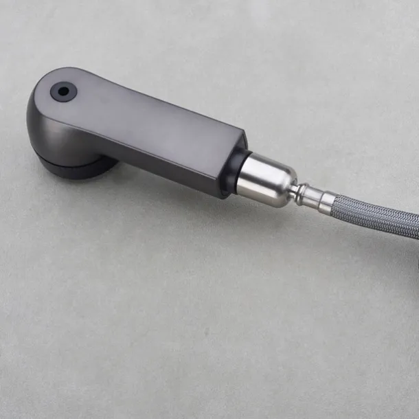 Bathroom Faucet LCD Digital Display Sink Mixer Basin Taps with Pull out Sprayer, Single Handle Liftable Spout Head 3 Mode, Brass Vessel Tap Washroom