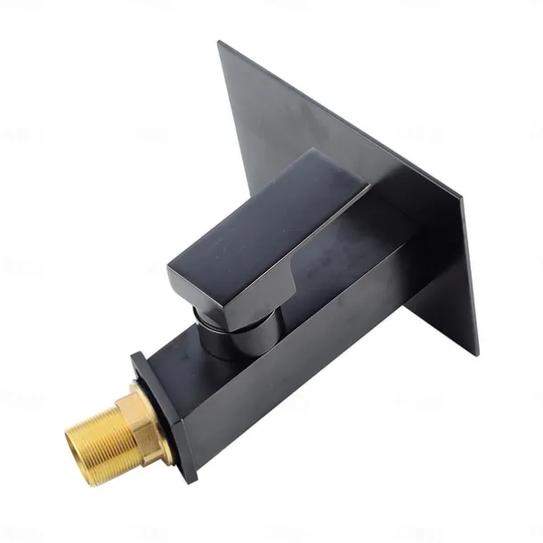 Bathroom Faucet LED Waterfall Spout 3 Color Changes with Temperature, Sink Mixer Mono Basin Taps, Single Handle One Hole Brass Washroom Vessel Tap Deck Mounted