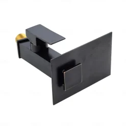 Bathroom Faucet LED Waterfall Spout 3 Color Changes with Temperature, Sink Mixer Mono Basin Taps, Single Handle One Hole Brass Washroom Vessel Tap Deck Mounted