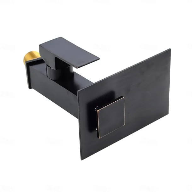 Bathroom Faucet LED Waterfall Spout 3 Color Changes with Temperature, Sink Mixer Mono Basin Taps, Single Handle One Hole Brass Washroom Vessel Tap Deck Mounted