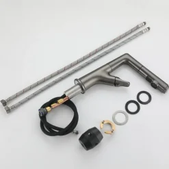 Bathroom Faucet Pull Out Basin Taps, Single Handle Vessel Taps with Cold and Hot Hose