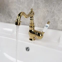 Bathroom Faucet Sink Mixer Basin Taps with Cold and Hot Hose, Deck Mounted Vessel Tap